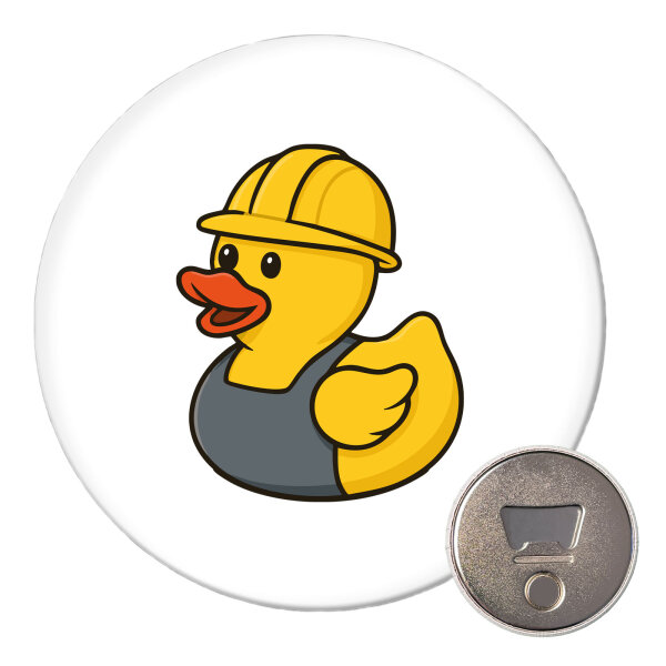 Magnet Quietscheente Industrie Comic Gummiente 59mm Kühlschrankmagnet Flaschenöffner