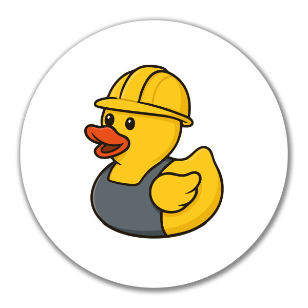 Aufkleber Quietscheente Industrie Comic Gummiente 10cm