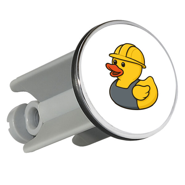 Waschbeckenstöpsel Quietscheente Industrie Comic Gummiente 4cm Abflussstopfen