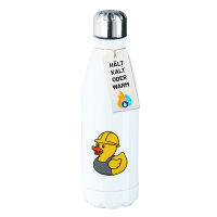Edelstahl-Trinkflasche Quietscheente Industrie Comic...