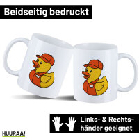 Kaffeetasse Quietscheente Einzelhandel Comic Gummiente 330ml