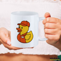 Kaffeetasse Quietscheente Einzelhandel Comic Gummiente 330ml