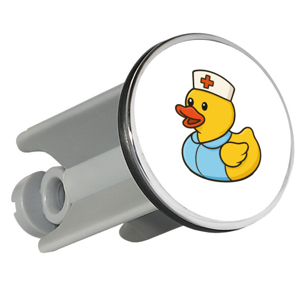 Waschbeckenstöpsel Quietscheente Altenpflege Comic Gummiente 4cm Abflussstopfen