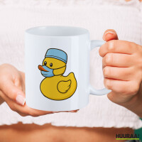 Kaffeetasse Quietscheente Gesundheits- und Krankenpflege Comic Gummiente 330ml