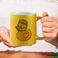 Glitzertasse Quietscheente Gesundheits- und Krankenpflege Comic Gummiente 330ml