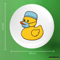 Button Quietscheente Gesundheits- und Krankenpflege Comic Gummiente