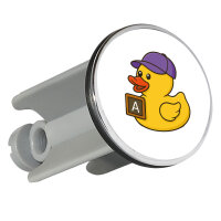 Waschbeckenstöpsel Quietscheente Erziehung Comic...