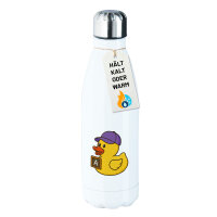 Trinkflasche Quietscheente Erziehung Comic Gummiente...