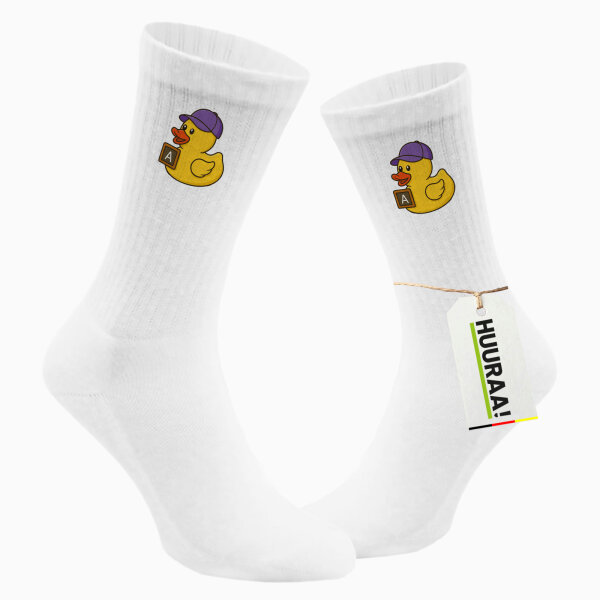 Unisex Socken Quietscheente Erziehung Comic Gummiente Baumwolle