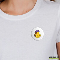 Button Quietscheente Erziehung Comic Gummiente