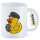 Kaffeetasse Quietscheente Kraftfahrt Comic Gummiente 330ml