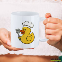 Kaffeetasse Quietscheente Küche Comic Gummiente 330ml