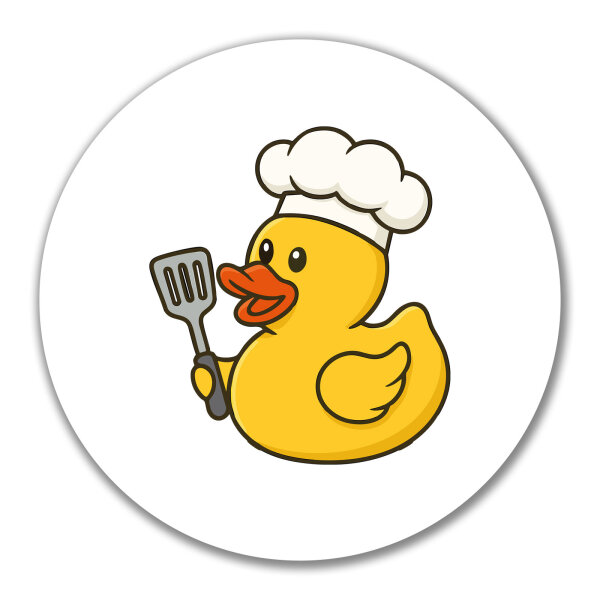 Aufkleber Quietscheente Küche Comic Gummiente 10cm