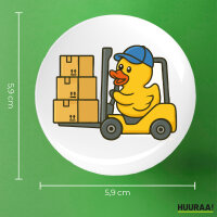 Button Quietscheente Lager Comic Gummiente