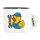 Emaille Tasse Quietscheente Mechatronik Comic Gummiente 300ml Vintage