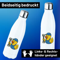 Trinkflasche Quietscheente Mechatronik Comic Gummiente...