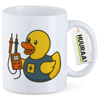 Kaffeetasse Quietscheente Elektronik Comic Gummiente 330ml