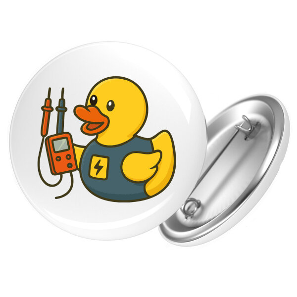 Button Quietscheente Elektronik Comic Gummiente