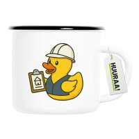 Emaille Tasse Quietscheente Bauingenieurwesen Comic...