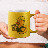 Glitzertasse Quietscheente Bauingenieurwesen Comic...