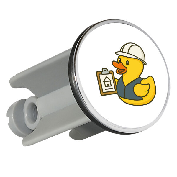 Waschbeckenstöpsel Quietscheente Bauingenieurwesen Comic Gummiente 4cm Abflussstopfen