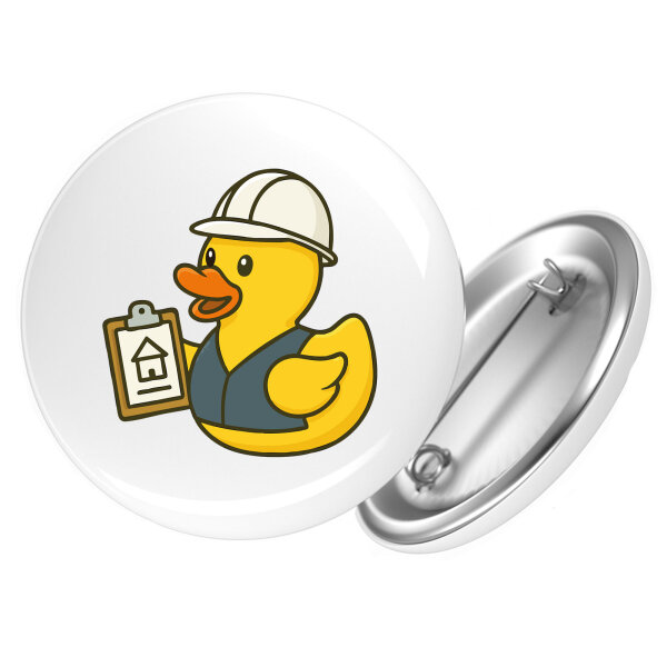 Button Quietscheente Bauingenieurwesen Comic Gummiente