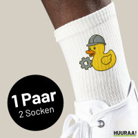 Unisex Socken Quietscheente Maschinenbau Comic Gummiente...