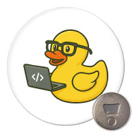 Magnet Quietscheente Softwareentwicklung Comic Gummiente...