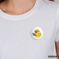 Button Quietscheente Softwareentwicklung Comic Gummiente...
