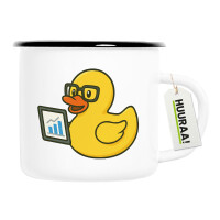 Emaille Tasse Quietscheente Datenanalyse Comic Gummiente...