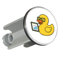 Waschbeckenstöpsel Quietscheente Datenanalyse Comic...