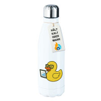 Trinkflasche Quietscheente Datenanalyse Comic Gummiente...