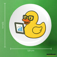 Button Quietscheente Datenanalyse Comic Gummiente