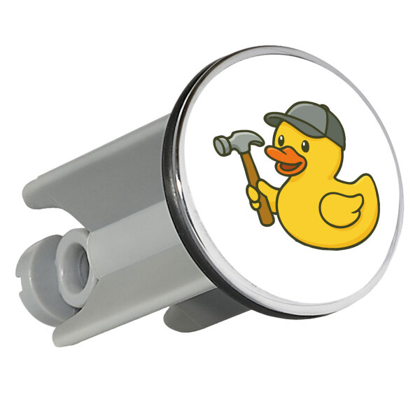 Waschbeckenstöpsel Quietscheente Handwerk Comic Gummiente 4cm Abflussstopfen