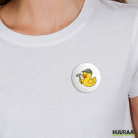 Button Quietscheente Handwerk Comic Gummiente