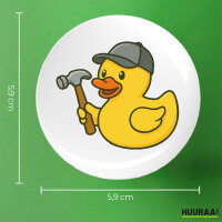 Button Quietscheente Handwerk Comic Gummiente