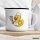 Emaille Tasse Quietscheente Metzgerei Comic Gummiente 300ml Vintage