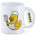 Kaffeetasse Quietscheente Metzgerei Comic Gummiente 330ml