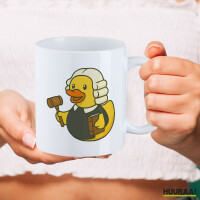 Kaffeetasse Quietscheente Jurist Comic Gummiente 330ml