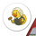 Aufkleber Quietscheente Jurist Comic Gummiente 10cm