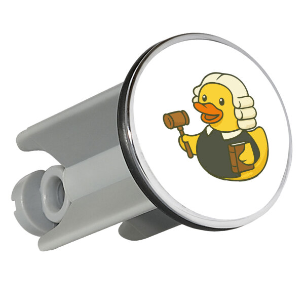 Waschbeckenstöpsel Quietscheente Jurist Comic Gummiente 4cm
