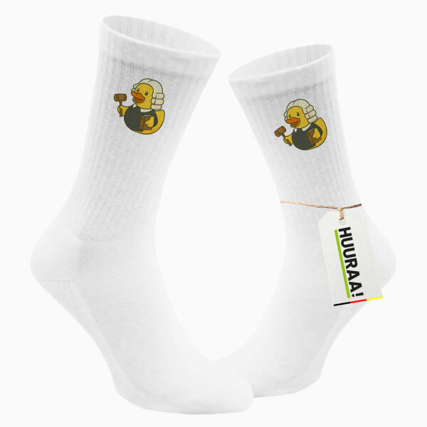 Unisex Socken Quietscheente Jurist Comic Gummiente Baumwolle