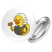 Button Quietscheente Jurist Comic Gummiente