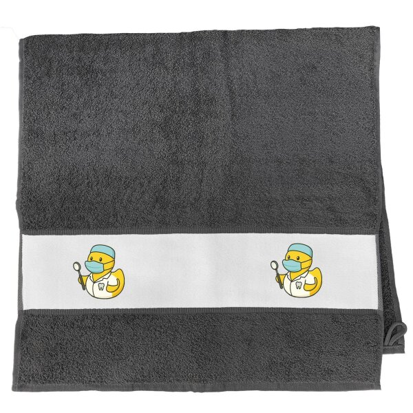 Handtuch Quietscheente Zahnmedizin Comic Gummiente 50x100cm
