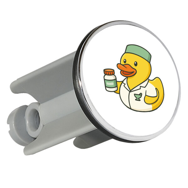 Waschbeckenstöpsel Quietscheente Pharmazie Comic Gummiente 4cm