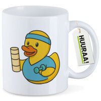 Kaffeetasse Quietscheente Physiotherapie Comic Gummiente...