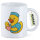 Kaffeetasse Quietscheente Hebamme Comic Gummiente 330ml
