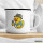 Emaille Tasse Quietscheente Journalismus Comic Gummiente 300ml Vintage