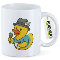 Kaffeetasse Quietscheente Journalismus Comic Gummiente 330ml