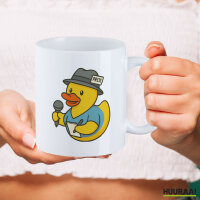 Kaffeetasse Quietscheente Journalismus Comic Gummiente 330ml